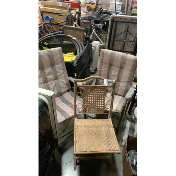 3 FOLDING PATIO CHAIRS