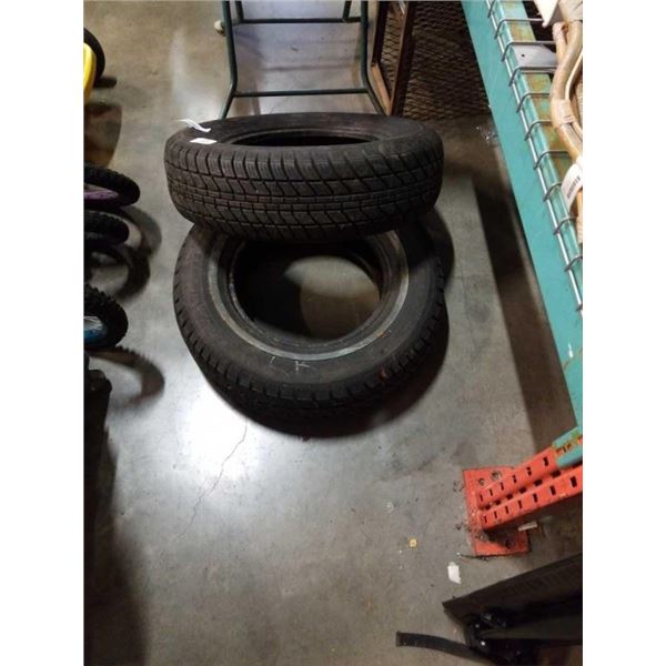 PAIR OF MOTOMASTER 215/75R15 INCH SNOW TIRES