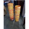 Image 1 : 30 ORANGE PLASTIC PAILS WITH HANDLES