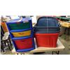 Image 1 : 3 DRAWER ORGANIZER AND STACK OF STORAGE BINS WITH LIDS