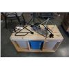 Image 1 : WOOD 3 BINS ORGANIZER WITH 2 BIKE CARGO RACKS AND SIDE VIEW MIRROR