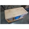 Image 3 : WOOD 3 BINS ORGANIZER WITH 2 BIKE CARGO RACKS AND SIDE VIEW MIRROR