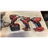 Image 4 : 3 MILWAUKEE CORDLESS IMPACT DRIVERS ONE IS FUEL BRUSHLESS WITH CORDLESS MUD MIXER, 2 BATTERIES AND C