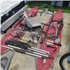 Image 1 : FISHING RAFT WITH INFLATEABLE PONTOONS, OARS, INFLATOR