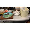 Image 1 : WALL CLOCK, LIDDED TUREEEN WITH LADLE AND EASTERN DISHES