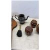 Image 3 : VINTAGE BELLOWS, MATCH STICK HOLDER, CANTEEN AND 2 GINGER JARS