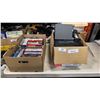 Image 1 : BOX OF DVDS AND 2 SETS OF COMPUTER SPEAKERS