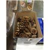 Image 2 : 2 BOXES OF CHRISTMAS LIGHTS, DECOR AND DECORATIVE PINECONES
