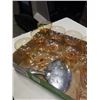 Image 3 : TRAY OF CARNIVAL GLASS STEMWARE AND SILVER PLATE MIRROR