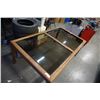 Image 2 : GLASSTOP DINING TABLE - 75 X 44 INCHES W/ 6 UPHOLSTED DINING CHAIRS