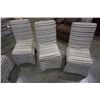 Image 8 : GLASSTOP DINING TABLE - 75 X 44 INCHES W/ 6 UPHOLSTED DINING CHAIRS