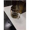 Image 8 : 4 LANTERNS AND BRASS KINDLING BOX