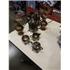 Image 3 : 7 PC SILVER PLATE AND BRASS COLLECTIBLES