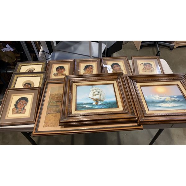 LOT OF ESTATE PICTURES AND PORTRAITS