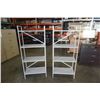 Image 1 : 2 GREY METAL 4 TIER SHELVES