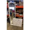 Image 1 : WHITE DRESSING MIRROR AND DECORATIVE WOOD LATTICE MIRROR
