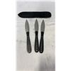 Image 1 : THREE 9 INCH THROWING KNIVES WITH SHEATH