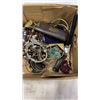 Image 2 : TRAY OF JEWELRY, BANGLES, COLLECTABLES, SILVER PLATE CUTLERY