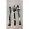 Image 3 : TRAY OF JEWELRY, BANGLES, COLLECTABLES, SILVER PLATE CUTLERY