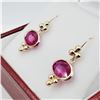 Image 3 : 10KT. YELLOW GOLD NATURAL RUBY EARRINGS, 1.6CTS, W/A $735.00