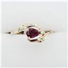 Image 1 : 10KT. YELLOW GOLD 6MM X 4MM NATURAL RUBY (0.5CTS) & DIAMOND (0.01CTS) RING, W/A $910.00, SIZE 7