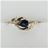 Image 1 : 10KT. YELLOW GOLD 5.75MM X 4.11MM GENUINE BLUE SAPPHIRE (0.5CTS) & DIAMOND (0.02CTS) RING, W/A $1920