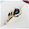 Image 3 : 10KT. YELLOW GOLD 5.75MM X 4.11MM GENUINE BLUE SAPPHIRE (0.5CTS) & DIAMOND (0.02CTS) RING, W/A $1920