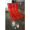 Image 1 : RED LEATHER LOOK STOOL