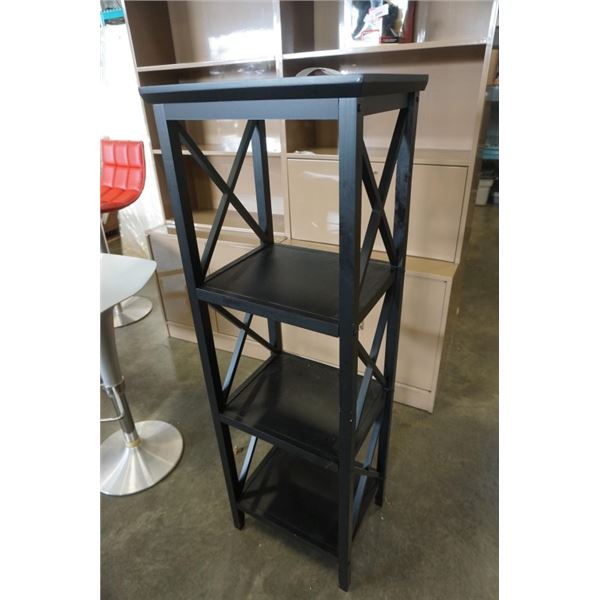 54 INCH TALL BLACK SHELF