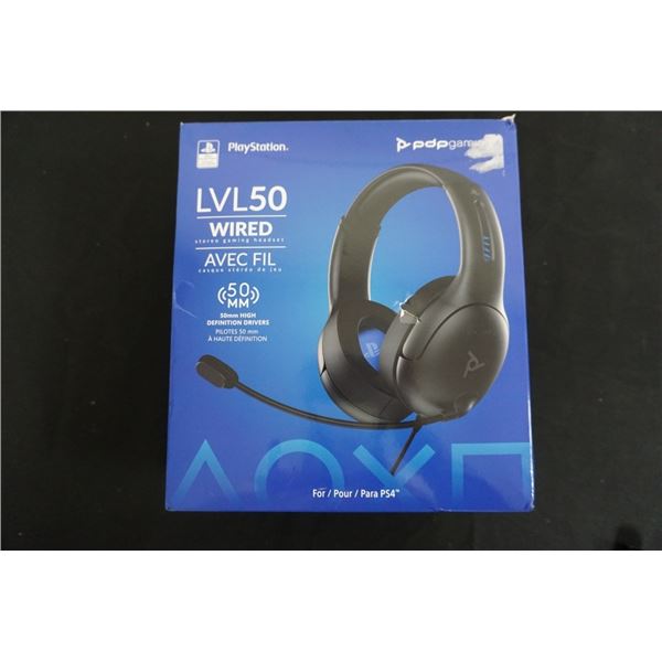 LVL50 WIRED GAMING HEADSET PLAYSTATION 4 - TESTED WORKING RETAIL $59.99