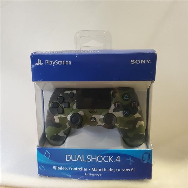 AS NEW PLAYSTATION 4 WIRELESS DUAL SHOCK 4 CONTROLLER - CAMO GREEN