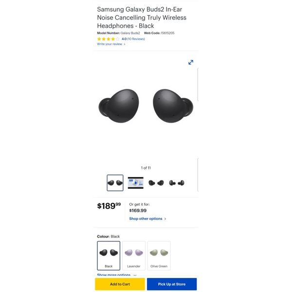 SAMSUNG GALAXY BUDS 2 TRULY WIRELESS EARBUDS WITH CHARGE CASE TESTED AND WORKING RETAIL$190