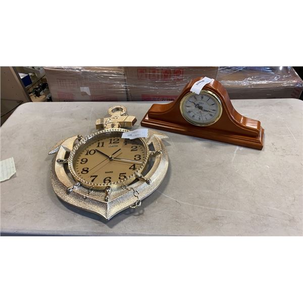 CIRCA WESTMINSTER CHIME MANTLE CLOCK AND APPOLO ANCHOR CLOCK