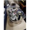 Image 7 : 2 BINS OF DISHWARE, TEACUPS AND SAUCERS