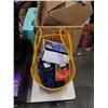 Image 4 : 3 BOXES AND BASKET OF CHRISTMAS LIGHTS, XMAS DECOR, ESTATE GOODS