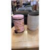 Image 2 : DECORATIVE CANNISTERS, VASES, PRINT BOOK ON GUNS AND SMALL WASTE BIN