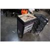 Image 3 : 3 DRAWER DECORATIVE STAND WITH FLIP TOP AND 3 DRAWER WIRE ORGANIZER