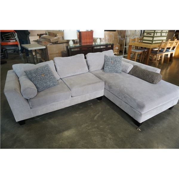 ELITE SOFA DESIGN UPHOLSTERED SECTIONAL WITH THROW PILLOWS