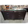 Image 1 : MODERN 6 DRAWER GLASSTOP SERVER