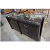 Image 2 : MODERN 6 DRAWER GLASSTOP SERVER