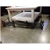 Image 2 : CAST IRON FIREPLACE BARRIER AND T. CORDEY CERAMIC LAMP