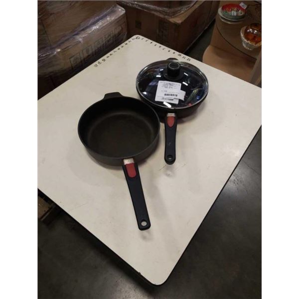 2 GERMAN WOLL DETATCHABLE HANDLE FRYING PANS