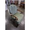 Image 2 : VINTAGE WOOD FRAME CHANNEL BACK CHAIR