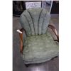 Image 3 : VINTAGE WOOD FRAME CHANNEL BACK CHAIR