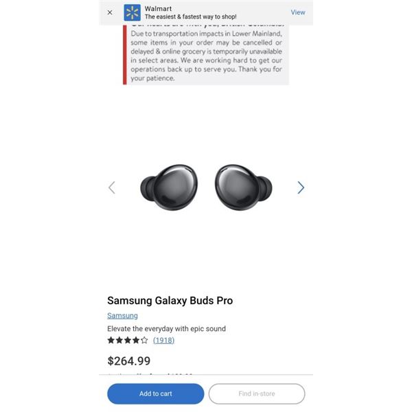 SAMSUNG GALAXY BUDS PRO TRULY WIRELESS EARBUDS WITH CHARGE CASE TESTED AND WORKING RETAIL $265