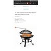 Image 1 : 22" Steel Outdoor Fire Pit Bowl Bbq Grill With Wood Grate
