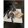 Image 1 : LOT OF BELTS AND PADDED COAT HANGERS