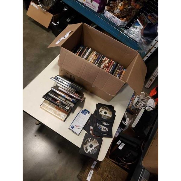 BOX OF DVDS