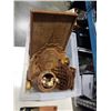 Image 3 : TOTE OF WOOD COLLECTIBLES, 3 PICTURES AND BOOT BRUSH DUCK