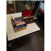 Image 1 : CASE OF 15- 8 TRACK TAPES AND BOX OF MOVIES